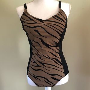 Swimming bathing suit with tiger pattern